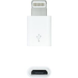Nanocable Adaptador USB Tipo Lightning/M-M-Micro B/F Blanco