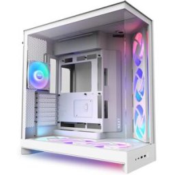 NZXT Torre E-ATX H9 Flow RGB+ Blanca (2025) Cristal Templado