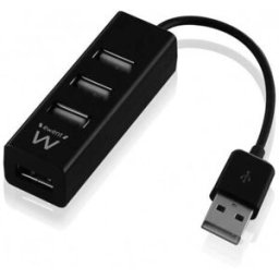Ewent Mini HUB USB 2.0 de 4 Portas Negro