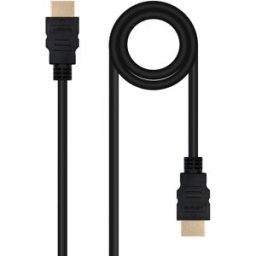 Nanocable Cable HDMI V2.0 4K@60Hz 18Gbps USB-A M/M 1.5 M Negro