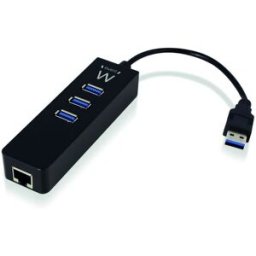 Ewent Hub USB 3 Portas USB 3.1 Gen 1 + 1 Porta RJ45 Gigabit