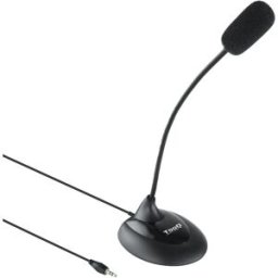 Tooq Micrófono multimédia flexível - Conexão jack 3,5mm 2M Negro