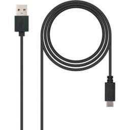Nanocable Cable USB 2.0 3A USB-C/M para USB-A/M 2 M Negro