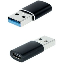 Nanocable Adaptador USB-A 3.1 USB-A/M para USB-C/F Negro