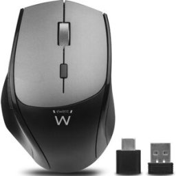 Ewent Ratón EW3245 Wireless Dual Connect (USB-A y USB-C) 2400DPI Negro
