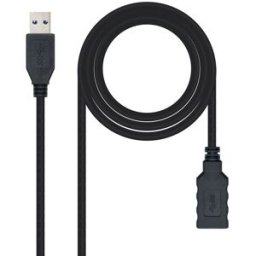 Nanocable Cable USB 3.0 USB-A M/F 3 M Negro