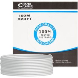 Nanocable Bobina de Red RJ45 UTP CAT.6 AWG24 CU 100 M Gris