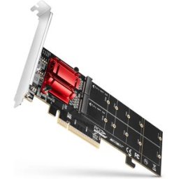 AXAGON Adaptador PCE-E 3.0 PCEM2-ND 8x - dual M.2 NVMe M-key SP & LP