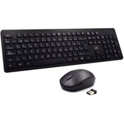 Ewent Teclado + Ratón Wireless PT Black