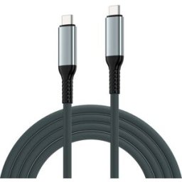 Ewent Cable USB-C EC1072 Fabric PD240W 40Gbps 8K/120Hz 2m Negro/Blanco