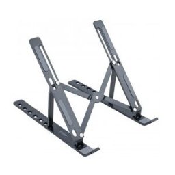 TooQ Soporte Elevador para Portátiles, Tablets, Móviles y Libros, Gris Oscuro