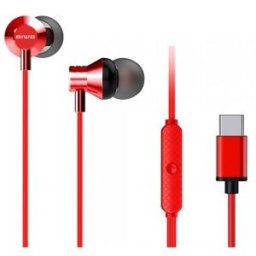 Auriculares Intrauditivos Aiwa ESTM-50USB-C/RD - con Micrófono - USB Tipo-C - Rojo