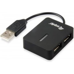 Equip 128952 - Hub de interfaz USB 2.0 480 Mbit/s - Negro