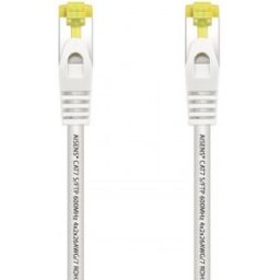 Aisens Cable De Red Latiguillo RJ45 LSZH Cat.7 600 MHz S/FTP PIMF AWG26, Blanco, 0.5 m