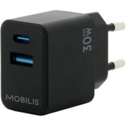 Mobilis 001362 cargador de dispositivo móvil Universal Negro Corriente alterna Auto