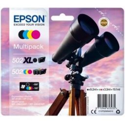Epson 502 XL cartucho de tinta 4 pieza(s) Original Alto rendimiento (XL) Negro, Azul, Magenta, Amari