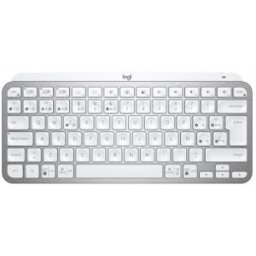 Logitech MX Keys Mini teclado RF Wireless + Bluetooth QWERTY Español - Aluminio, Blanco