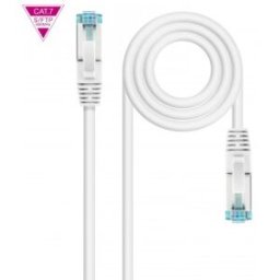Nanocable Cable de Red Cat.7 600MHZ LSZH SFTP PIMF AWG26, Blanco, 25 cm