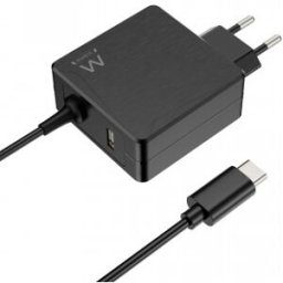 Ewent EW3978 cargador de dispositivo móvil Portátil Negro Corriente alterna Carga rápida Interior