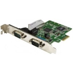 StarTech.com Tarjeta Serie PCI Express de 2 Puertos DB9 RS232 con UART 16C1050 - Adaptador Interno S