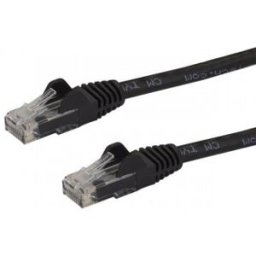 StarTech.com Cable de 1,5m Cat6 Ethernet de Red Negro - RJ45 sin Enganches - 24AWG