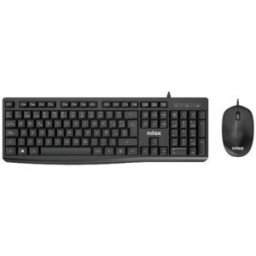 Nilox NXKME0012 teclado Ratón incluido Universal USB QWERTY Español Negro