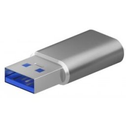 Aisens Mini Adaptador USB 3.2 Gen2 / USB 2.0 3A, Tipo USB-C/H-A/M, Gris