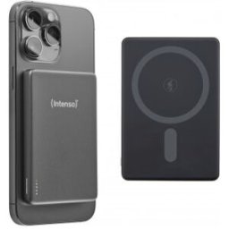 Intenso Batería Externa Magnética MW5000 5000 mAh – Compatible con MagSafe, Carga Inalámbrica 15W, U