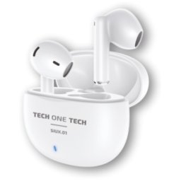 Auriculares Bluetooth Tech One Tech SIUX.01 TEC1401 - con estuche de carga - Autonomía 5h - Blancos
