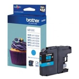 Brother TINTA LC123C DCPJ4110DW/MFCJ4410DW/4510DW/4710DW ORI CIAN