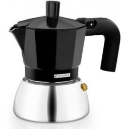 Cafetera Italiana Monix Induction Inox M863003 - 3 Tazas - Negra