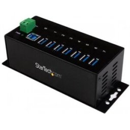 StarTech.com Hub Ladrón USB 3.0 de 7 Puertos Industrial - Concentrador USB con Protección contra Des