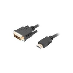 Lanberg CA-HDDV-10CC-0018-BK adaptador de cable de vídeo 1,8 m HDMI tipo A (Estándar) DVI-D Negro