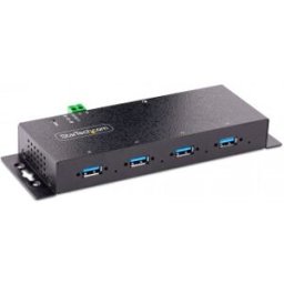 StarTech.com Hub Industrial USB 3.0 de 5Gbps de 4 Puertos - Concentrador USB con Protección de Picos