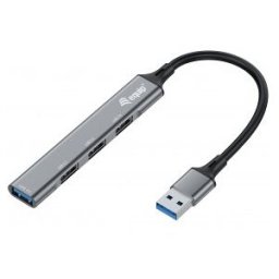 Equip 128960 hub de interfaz USB 3.2 Gen 1 (3.1 Gen 1) Type-A 5000 Mbit/s Negro, Gris