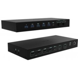 i-tec USB-C KVM Dock PRO for Three Hosts, Dual Video, with 2x Power Delivery, max 92W