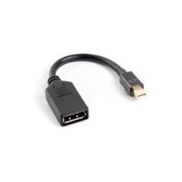 Lanberg AD-0003-BK Mini Displayport 1.2 (Mini Dp) Stecker auf Displayport Buchse Adapter mit Kabel,