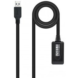 Nanocable Cable USB 3.0 prolongador con amplificador, tipo A/M-A/H, 5m