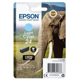 Epson 24 - 5.1 ml - cián claro - original - cartucho de tinta - para Expression Photo XP-55, 750, 76