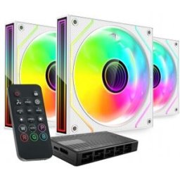 Mars Gaming MF3DPROKITW - Kit de Ventiladores 12cm ARGB - Blanco