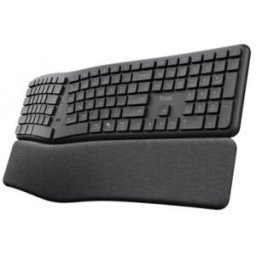 Trust Keyra Teclado inalámbrico multidispositivo ergonómico Español Negro