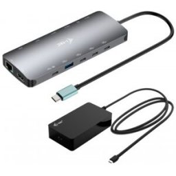 i-tec Metal USB-C Nano 3x Display Dock, 2x HDMI 1x USB-C video with Power Delivery 140W + Universal