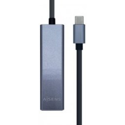 Aisens A109-0396 hub de interfaz USB 3.2 Gen 1 (3.1 Gen 1) Type-C Gris