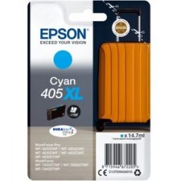 Epson 405XL DURABrite Ultra Ink Original Cian Para Workforce Pro WF-3820DFW WF-4820DFW