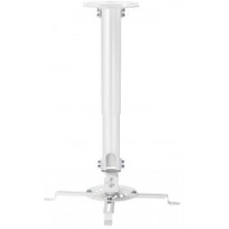 Aisens Soporte Universal Giratorio, Inclinable y Extensible de Techo para Proyector 13.5Kg, Blanco