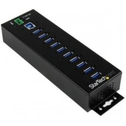 StarTech.com Hub Concentrador Ladrón USB 3.0 de 10 Puertos con Adaptador de Alimentación Externo - c