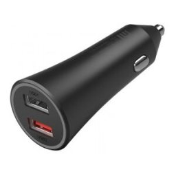 Xiaomi Mi 37W Dual-Port Car Charger Universal Negro Encendedor de cigarrillos Auto