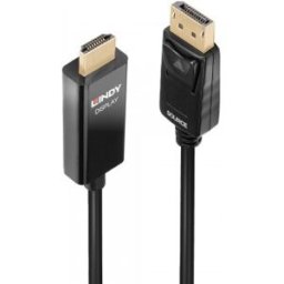 Lindy 40925 adaptador de cable de vídeo 1 m DisplayPort HDMI Negro