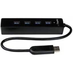 StarTech.com Adaptador Concentrador Hub Ladrón USB 3.0 Super Speed Portátil de 4 Puertos Salidas - N