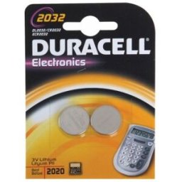 Duracell DL2032B2, Litio, Botón/moneda, 3 V, 2 pieza(s), Gris, 22 mm